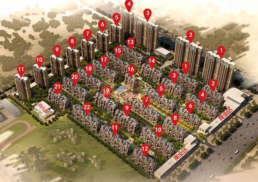 安阳御翠园图片相册分栋鸟瞰图 - 安阳信息网·房产频道